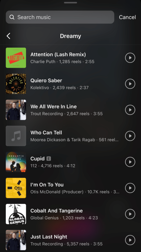 اضافه کردن اهنگ به پست اینستاگرام-4