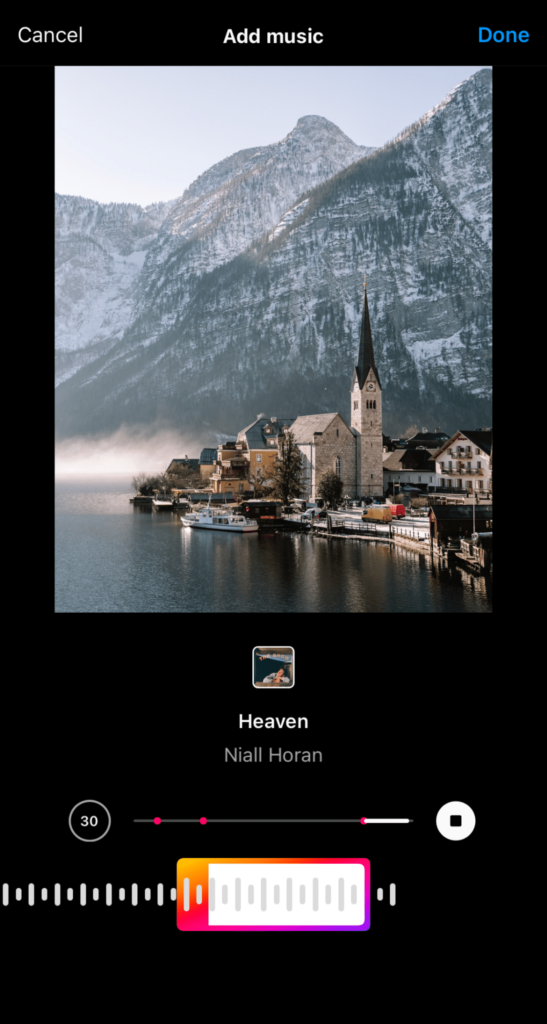 اضافه کردن اهنگ به پست اینستاگرام-6